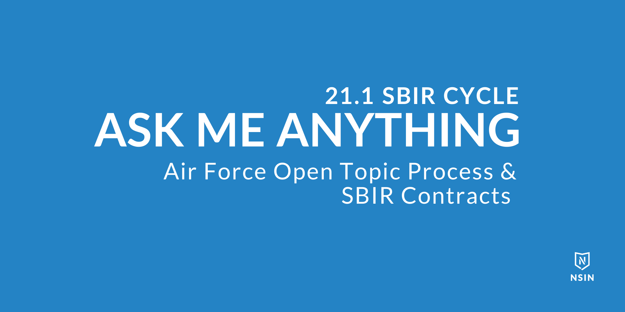 SBIR Ask Me Anything Sessions